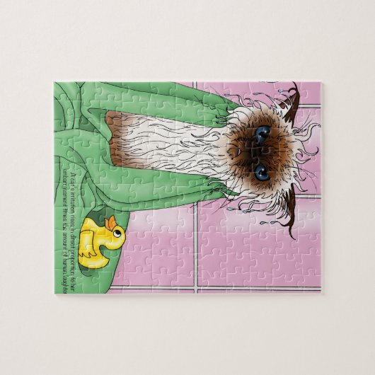 Bath Time Siamese Cat Puzzle (Horizontal)