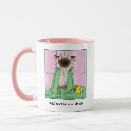 Bath Time Siamese Cat Tasse (Links)