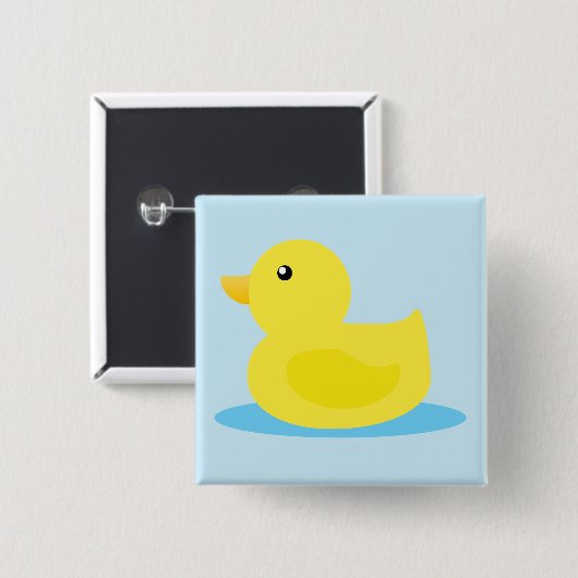 Bath Time Yellow Duck Button (Vorne & Hinten)