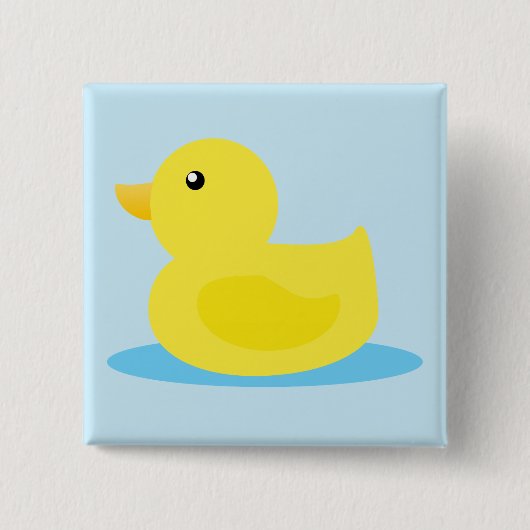 Bath Time Yellow Duck Button (Vorderseite)