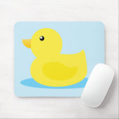 Bath Time Yellow Duck Mousepad (Mit Mouse)