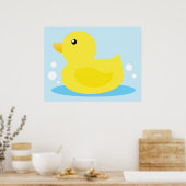 Bath Time Yellow Duck Poster (Küche)