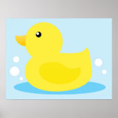 Bath Time Yellow Duck Poster (Vorne)