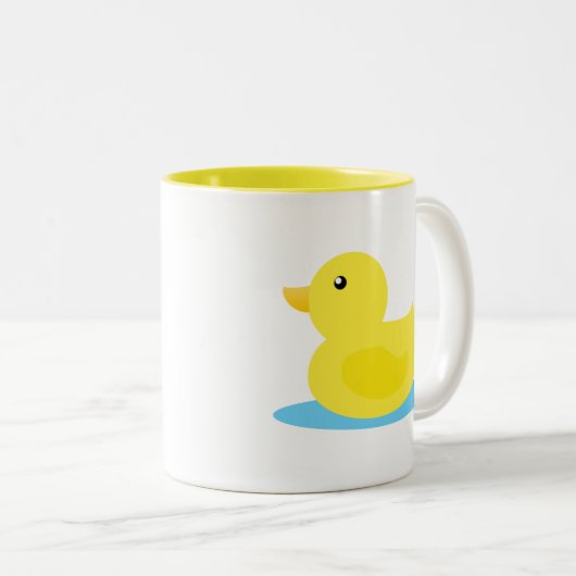 Bath Time Yellow Duck Zweifarbige Tasse (VorderseiteRechts)