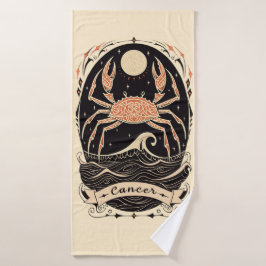 Bath Towel Cancer Celestial Zodiac Art Badehandtuch