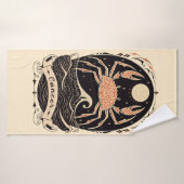 Bath Towel Cancer Celestial Zodiac Art Badehandtuch (Badehandtuch)