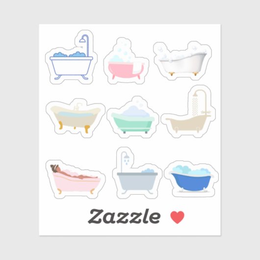 Bath Tub Stickers Aufkleber (Blatt)