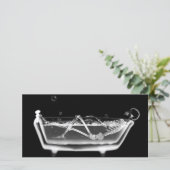 Bath Tub X-Ray Skeleton Black & White (Stehend Vorderseite)