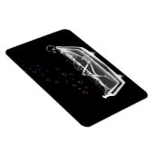 Bath Tub X-Ray Skelett - Regenbogenblasen Magnet (Rechte Seite)