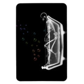 Bath Tub X-Ray Skelett - Regenbogenblasen Magnet (Vertikal)