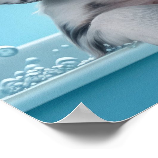 Bath Tube Pup Poster (Ecke)