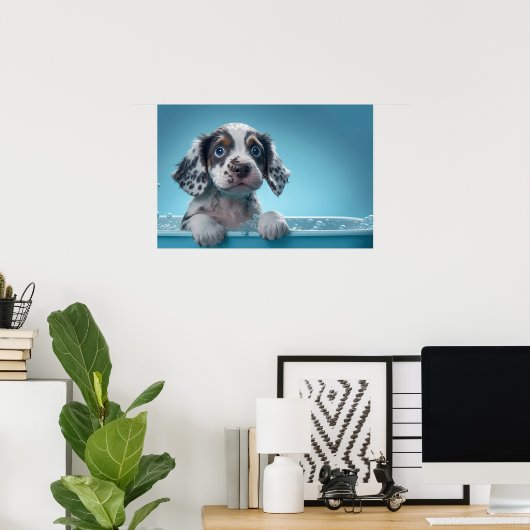 Bath Tube Pup Poster (Heimbüro)