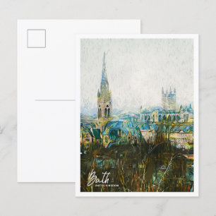Bath United Oil Paint City Landscape Postkarte