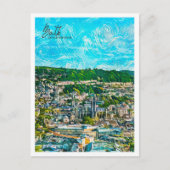 Bath Vereinigtes Königreich Schönes Öl Paint City Postkarte (Vorderseite)