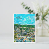 Bath Vereinigtes Königreich Schönes Öl Paint City Postkarte (Stehend Vorderseite)