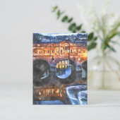 Bath Watercolor-Style Postkarte (Stehend Vorderseite)