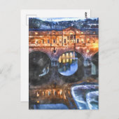 Bath Watercolor-Style Postkarte (Vorne/Hinten)