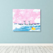 Bath Yellow Duck Leinwanddruck (Insitu (Holzboden))