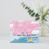 Bath Yellow Duck Postkarte (Stehend Vorderseite)