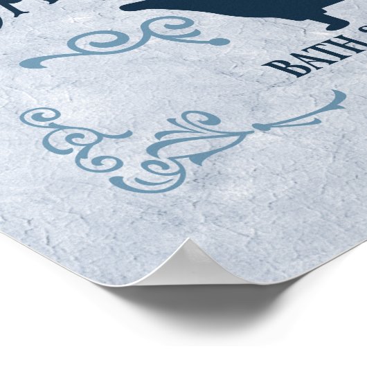 Bathe, Baath Time, Wellness-Center 14" x 11"in Bla Poster (Ecke)
