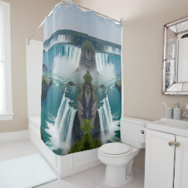 "Bathe Beside of the Falls - Landschaftliche Aussi Duschvorhang