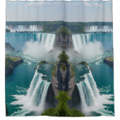 "Bathe Beside of the Falls - Landschaftliche Aussi Duschvorhang (Vorderseite)