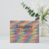 Bathed in Lachen Postkarte (Stehend Vorderseite)