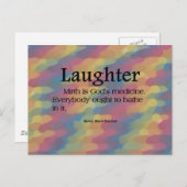 Bathed in Lachen Postkarte (Vorne/Hinten)