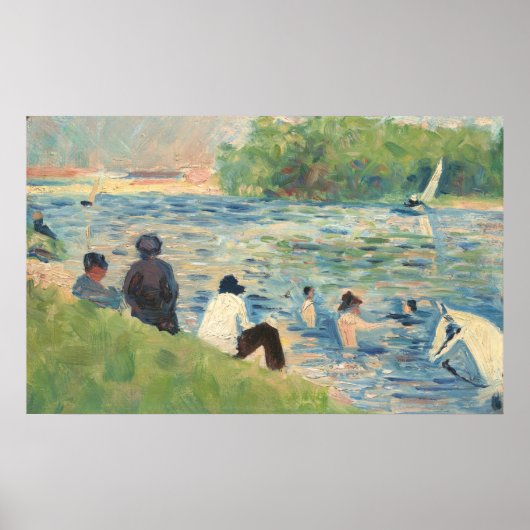 Bathers at Asnières - Georges Seurat Kunstkunst Poster (Vorne)