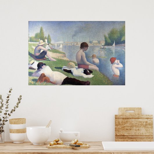 Bathers at Asnieres, Georges Seurat Poster (Küche)