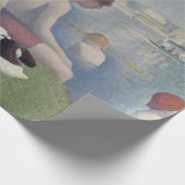 Bathers Georges Seurat Neo Impressionist Malerei Geschenkpapier (Ecke)