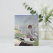 Bathers Georges Seurat Neo Impressionist Malerei Postkarte (Stehend Vorderseite)