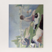 Bathers Georges Seurat Neo Impressionist Malerei Puzzle (Vertikal)