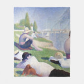 Bathers in Asnieres, Seurat Fleecedecke (Vorderseite)