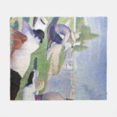 Bathers in Asnieres, Seurat Fleecedecke (Vorderseite (Horizontal))