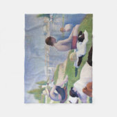 Bathers in Asnieres, Seurat Fleecedecke (Vorderseite)