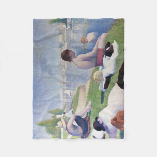 Bathers in Asnieres, Seurat Fleecedecke (Vorderseite)