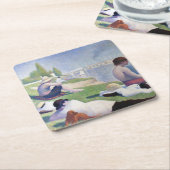 Bathers in Asnieres, Seurat Rechteckiger Pappuntersetzer (angewinkelt)