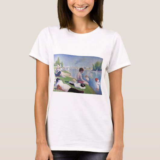 Bathers in Asnieres, Seurat T-Shirt (Vorderseite)