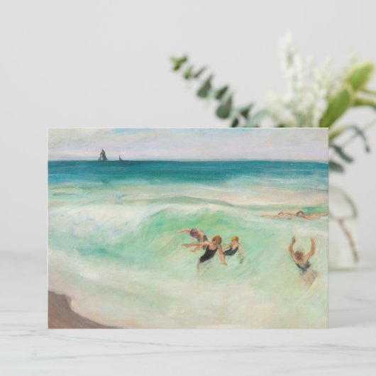 Bathers in der Welle | Henri Lebasque (Stehend Vorderseite)