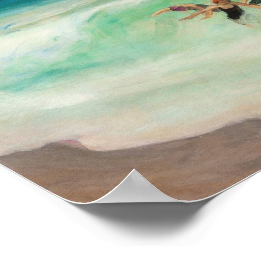 Bathers in der Welle | Henri Lebasque Poster (Ecke)