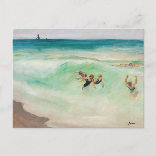 Bathers in der Welle | Henri Lebasque Postkarte (Vorderseite)