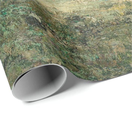 Bathers in Grünwaldlandschaft (Vintage Kunst) Geschenkpapier (Rolleneckpunkt)