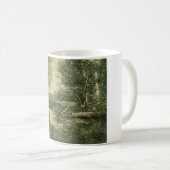 Bathers in Grünwaldlandschaft (Vintage Kunst) Kaffeetasse (VorderseiteRechts)