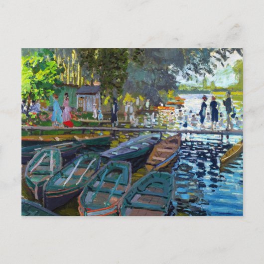 Bathers in La Grenouillere Claude Monet Postkarte (Vorderseite)