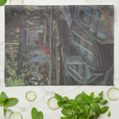 Bathers in La Grenouillère von Claude Monet Geschirrtuch (Gefaltet)