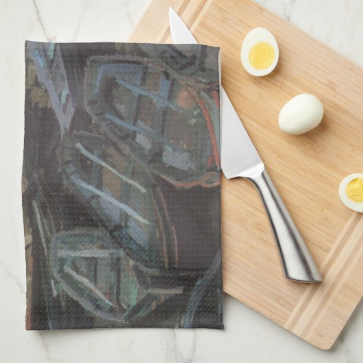 Bathers in La Grenouillère von Claude Monet Geschirrtuch (Viertel Falte)