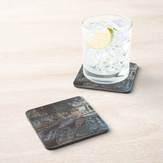 Bathers in La Grenouillère von Claude Monet Getränkeuntersetzer (Rechte Seite)