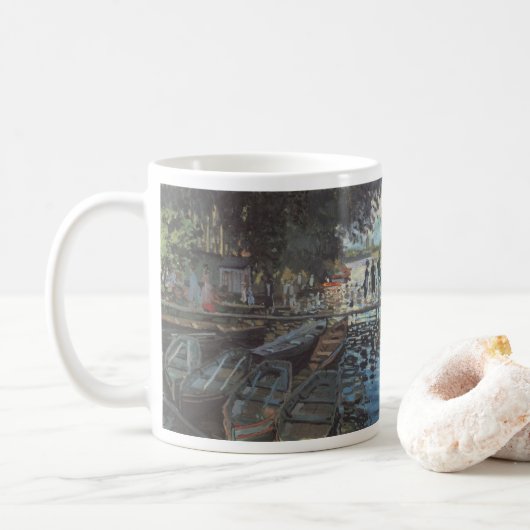 Bathers in La Grenouillère von Claude Monet Kaffeetasse (Mit Donut)