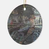 Bathers in La Grenouillère von Claude Monet Keramik Ornament (Links)